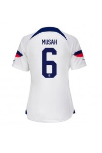 Yhdysvallat Yunus Musah #6 Jalkapallovaatteet Naisten Kotipaita MM-kisat 2022 Lyhythihainen